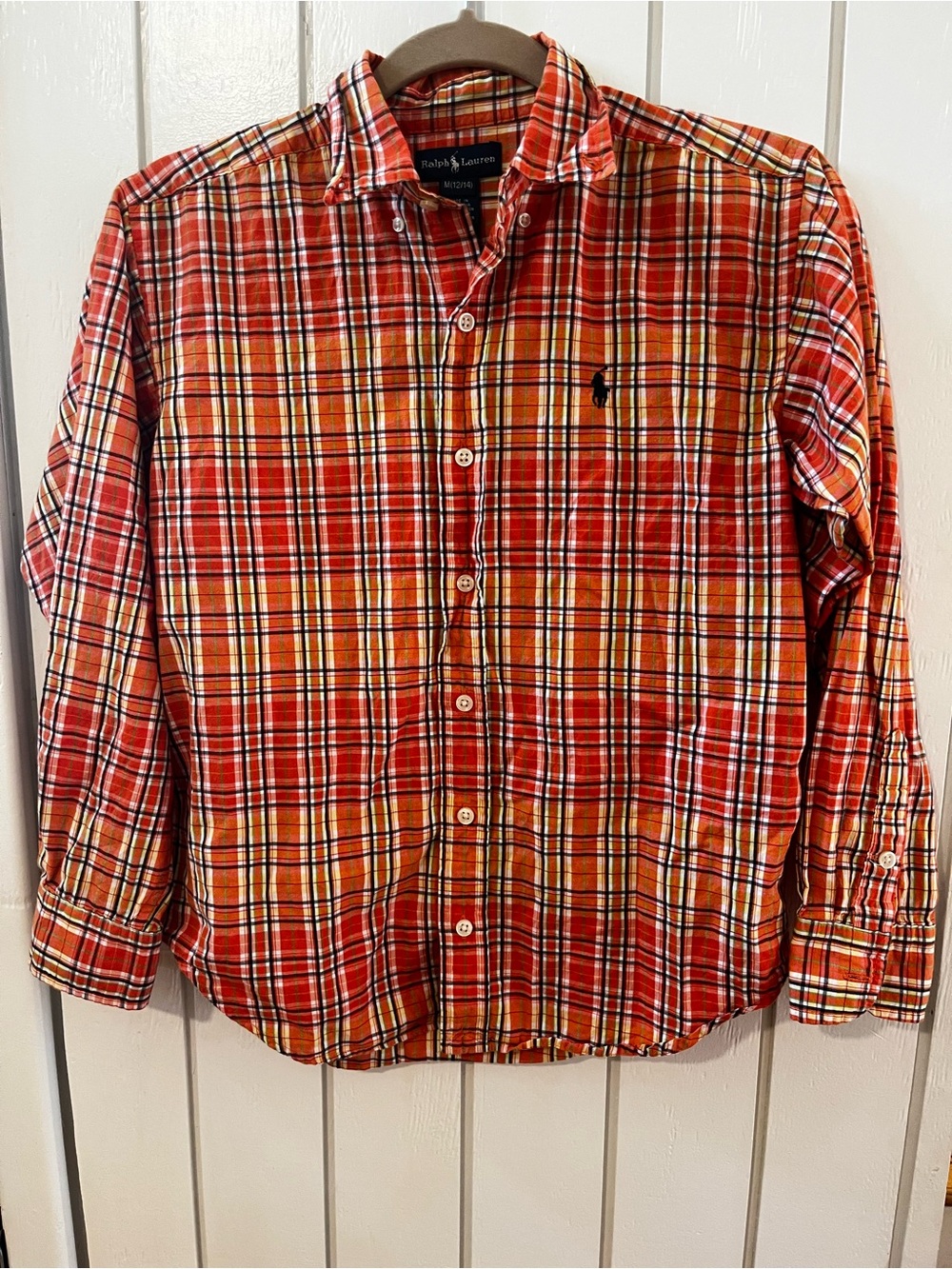 Ralph Lauren Red & Yellow Plaid Button-Down Shirt